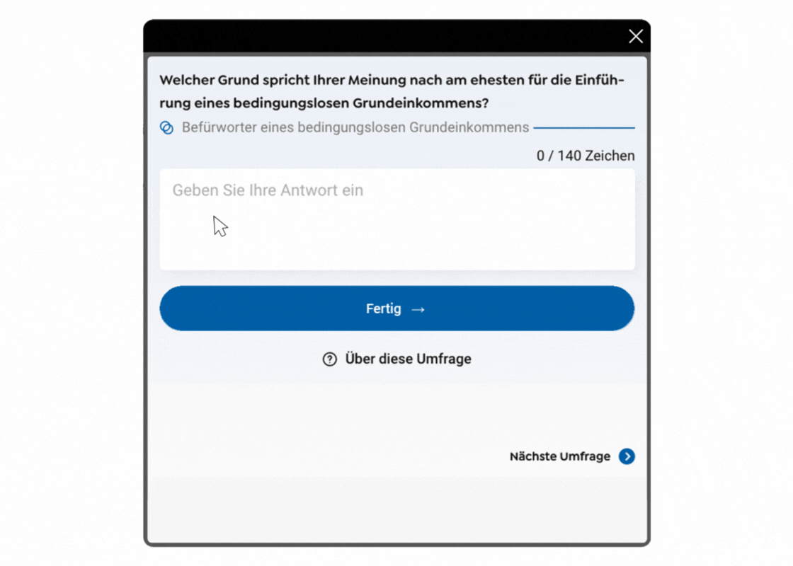 OEQ Umfragen animiert